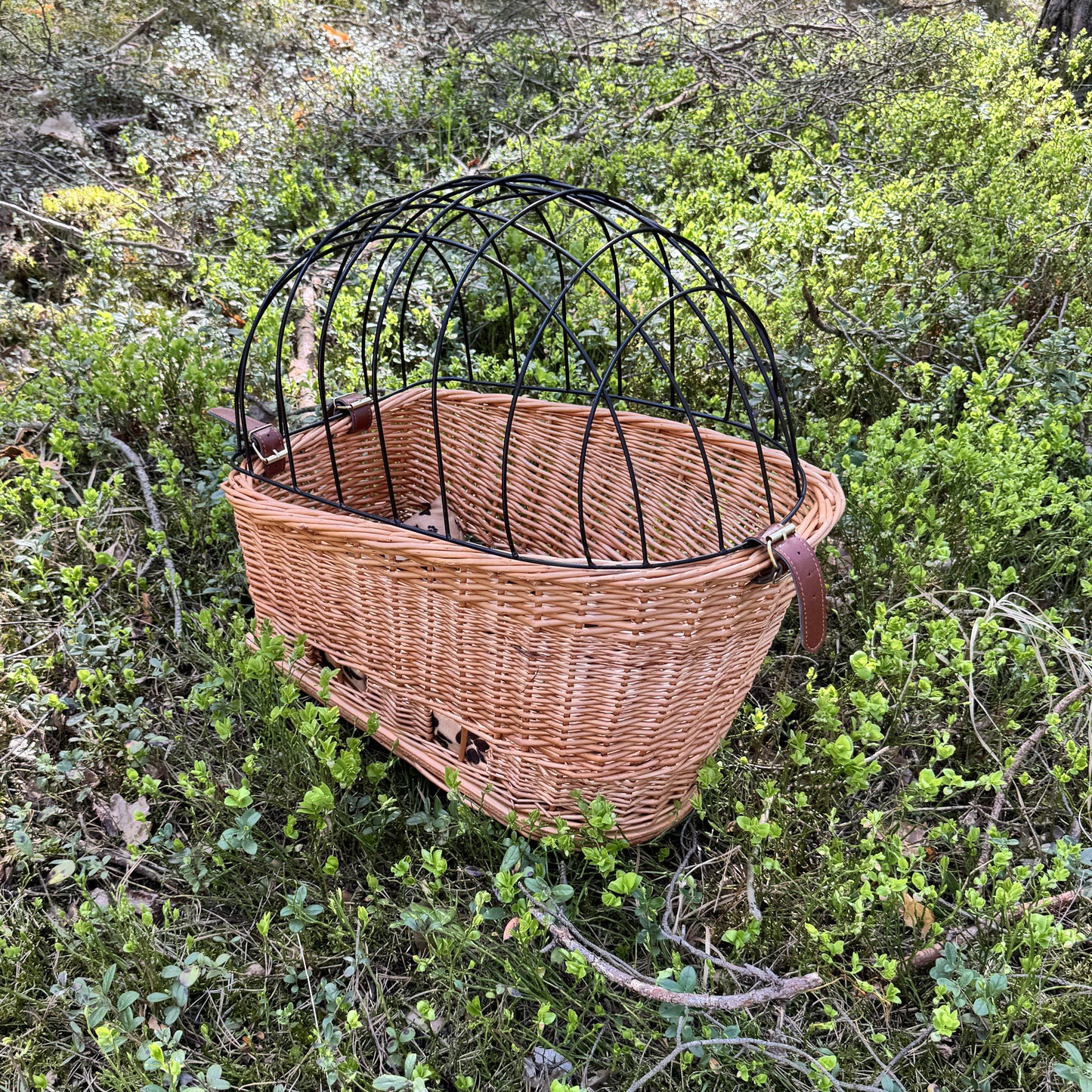 Kosz Wiklinowy na Rower – Transporter na Bagażnik z Poduszką