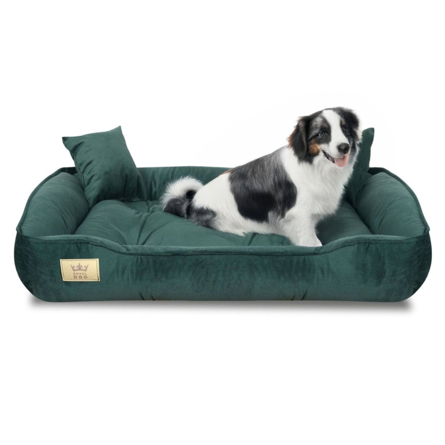 Legowisko dla psa 130x105 cm WELUR Aksamitny Zielony