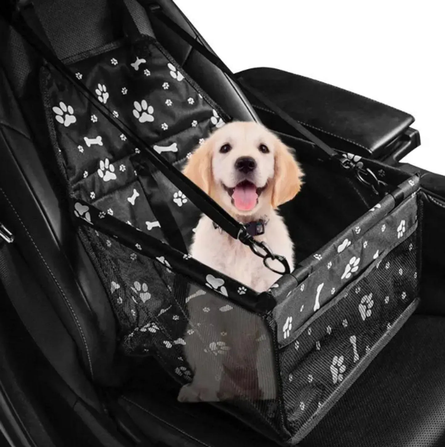 Transporter samochodowy fotelik dla psa - czarny