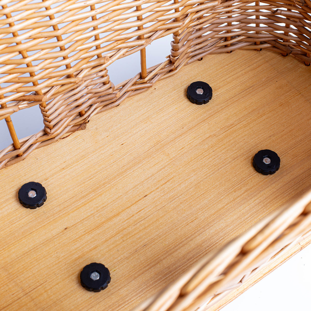 Kosz Wiklinowy na Rower – Transporter na Bagażnik z Poduszką