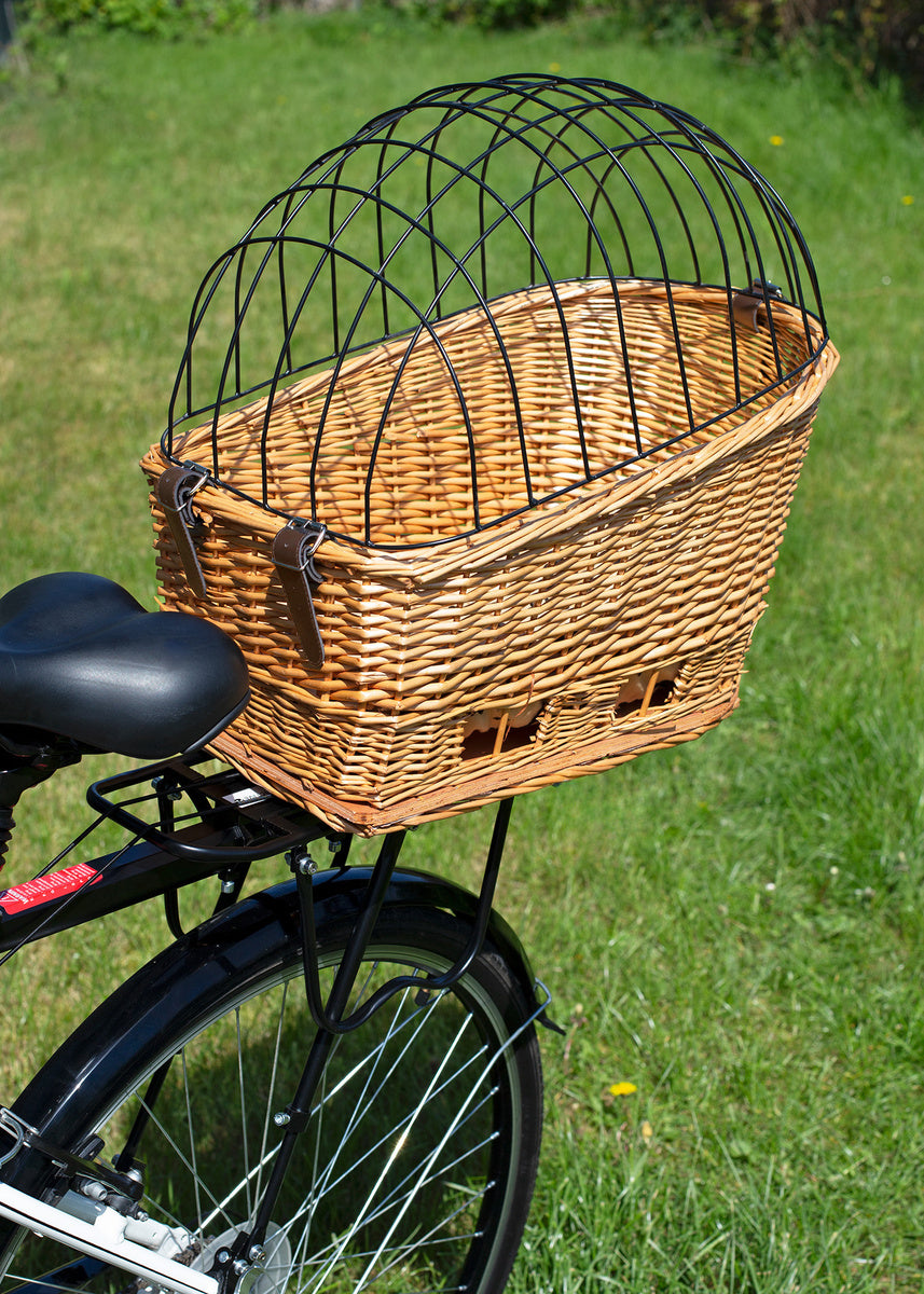Kosz Wiklinowy na Rower – Transporter na Bagażnik z Poduszką