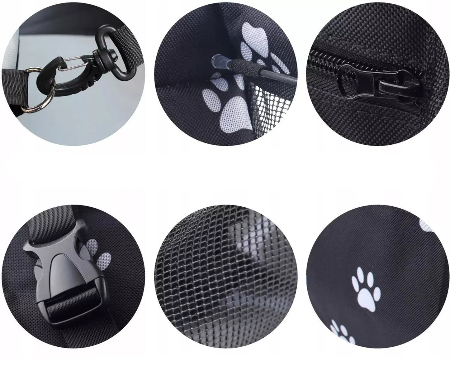 Transporter samochodowy fotelik dla psa - czarny