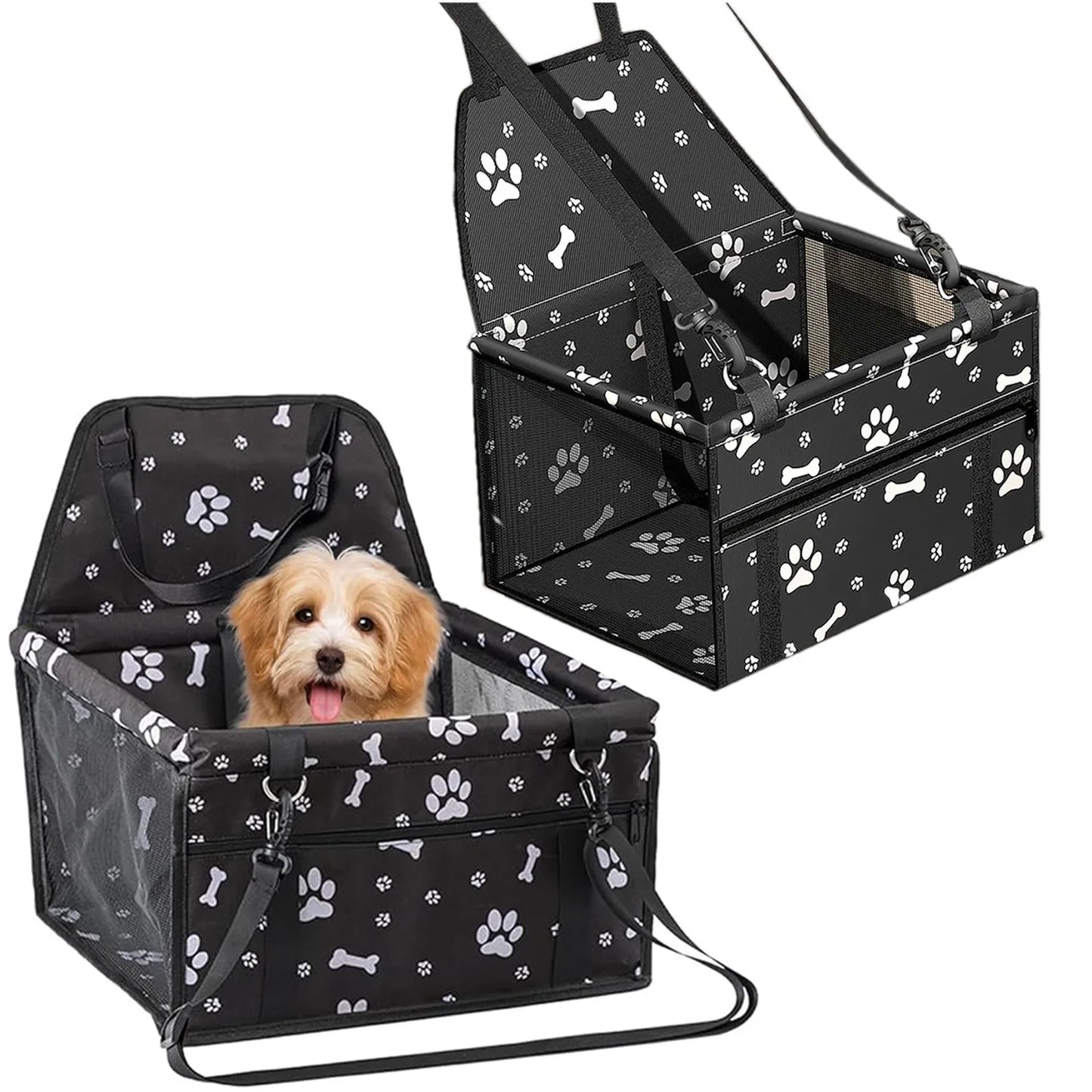 Transporter samochodowy fotelik dla psa - czarny