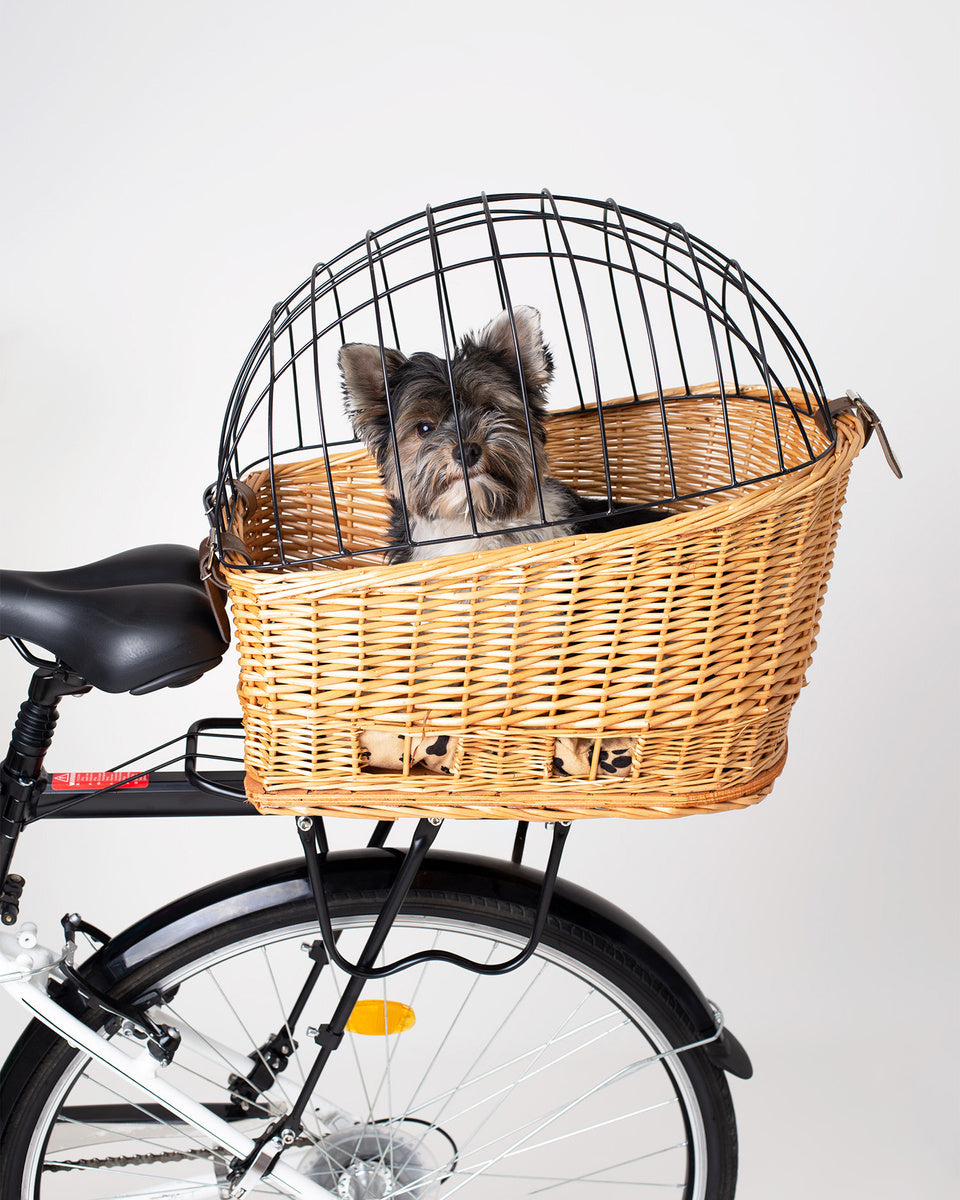 Kosz Wiklinowy na Rower – Transporter na Bagażnik z Poduszką
