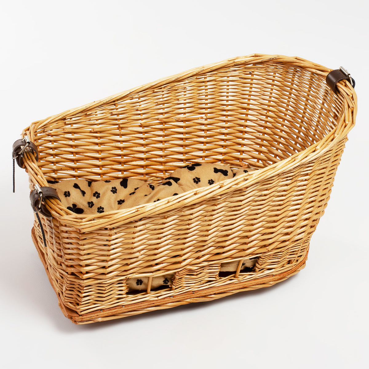 Kosz Wiklinowy na Rower – Transporter na Bagażnik z Poduszką