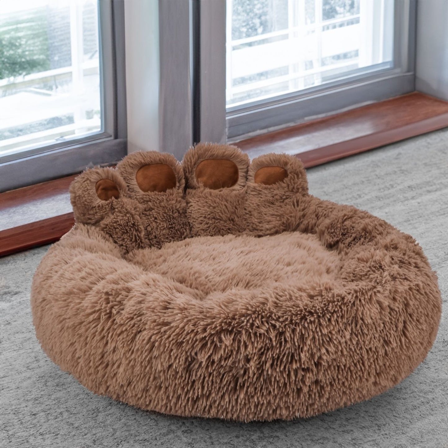 PLUSZOWE OKRĄGŁE LEGOWISKO kojec DLA PSA KOTA poduszka posłanie 80x80