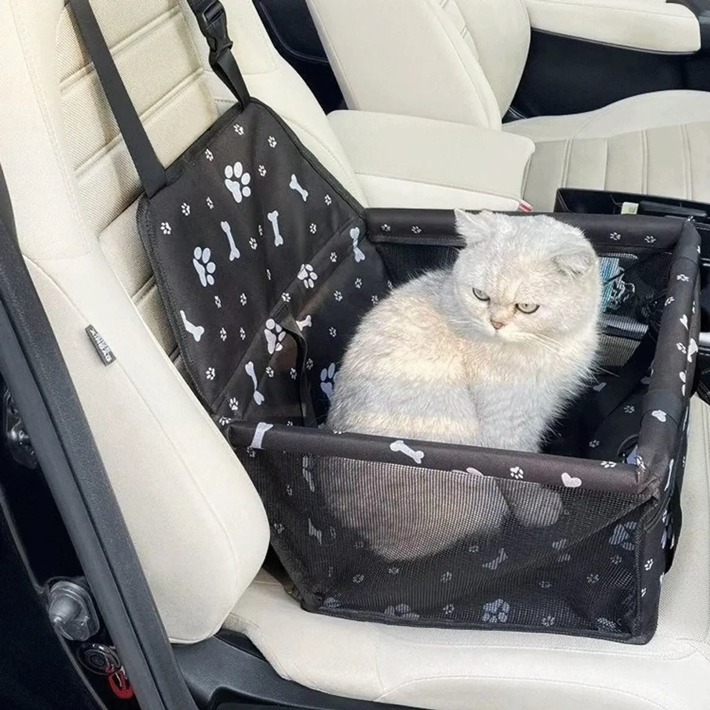 Transporter samochodowy fotelik dla psa - czarny